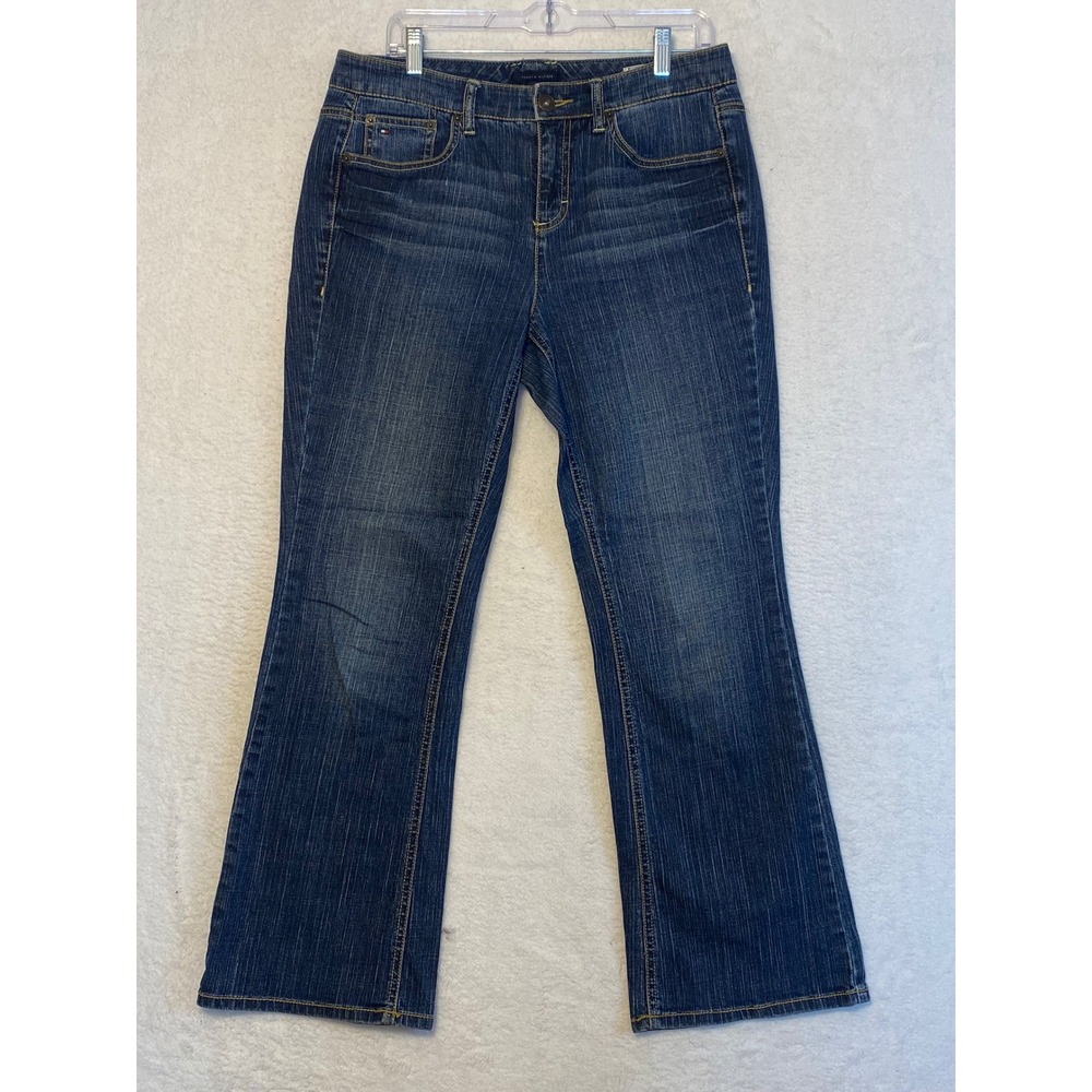 Tommy Hilfiger American Hope Bootcut Jeans Classic Rise Dark‎ Wash Size 10